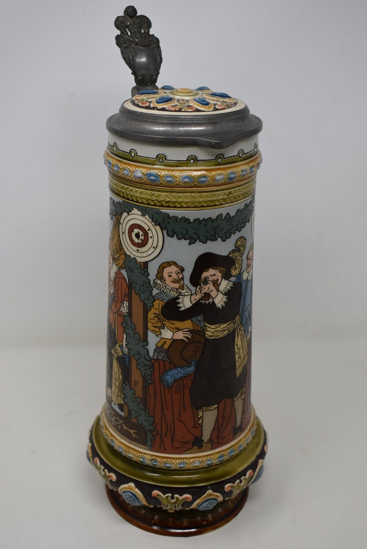 Mettlach 2482 Etched Target Beer Stein 2 Liter (1 of 7)