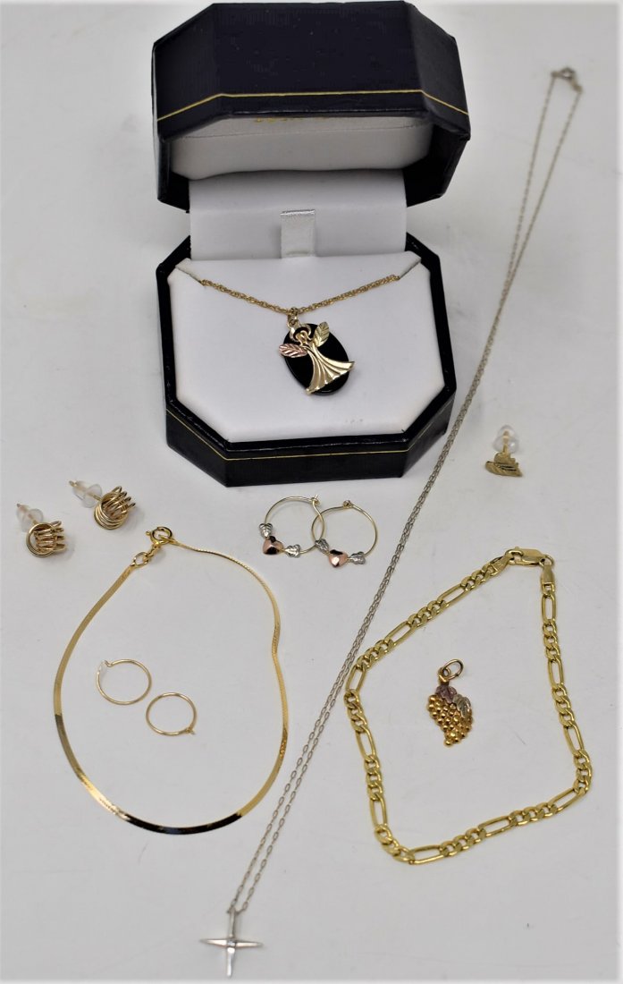 Gold Jewelry 14K & 10K Bracelets Earrings Necklaces (1 of 4)