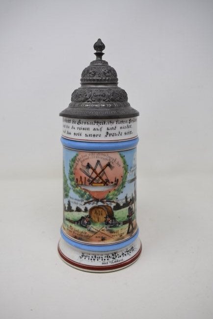 1899 Regimental Beer Stein with Lithopane (1 of 6)