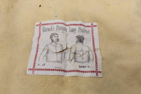 Burwell's Paragon Lung Protector Vest For Coughs colds: Burwell's Paragon Lung Protector Vest For Coughs, colds & Chest Affections - Great and Very Rare Quack Medical devise - we couldn't find a single example of this item having been sold or contained in