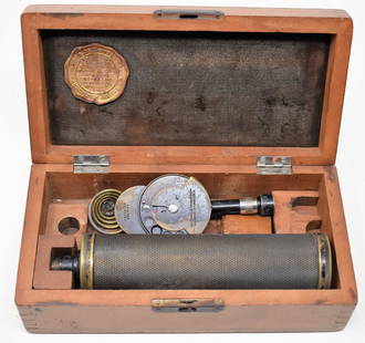 DeZeng Standard co. Retinoscope Optometry Eye Tool: Antique DeZeng Standard co. Retinoscope Optometry Eye Tool with original box