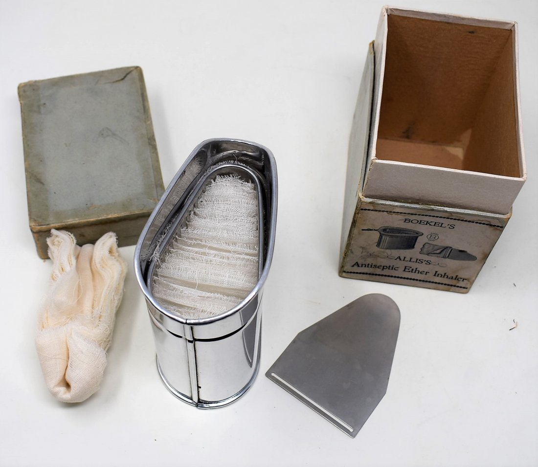 Boekel's Allis's Antiseptic Ether Inhaler w/ orig Box (1 of 3)
