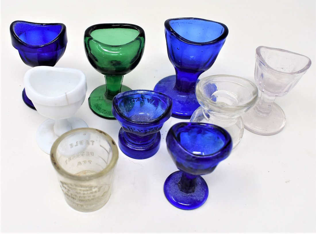 Lot of 8 Eye Wash Cups & 1 Medicine measuring Cup (1 of 3)