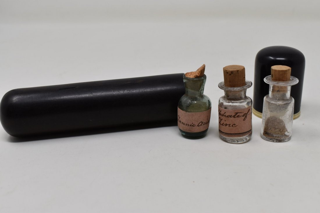 Antique Ebony Field Medicine Bottle Tube (1 of 3)