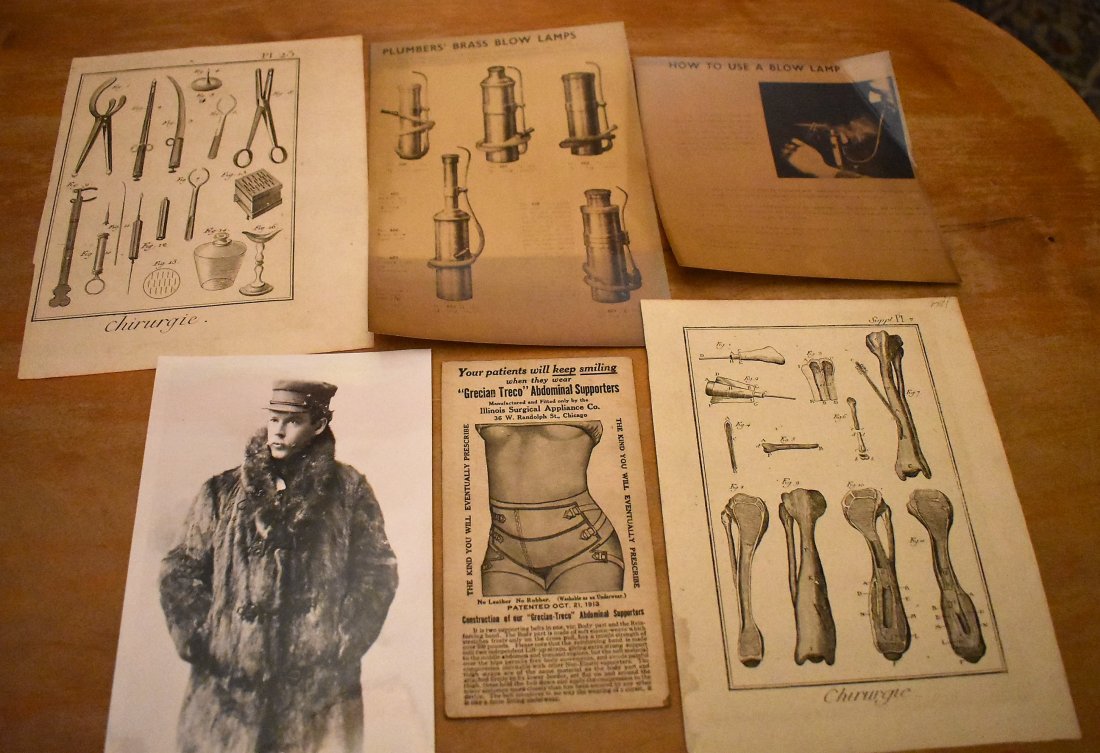 Group of Antique Medical Paper, Photo: A Group of Antique Medical Papers, Advertising and Photo of 1896 South Dakota Physician.