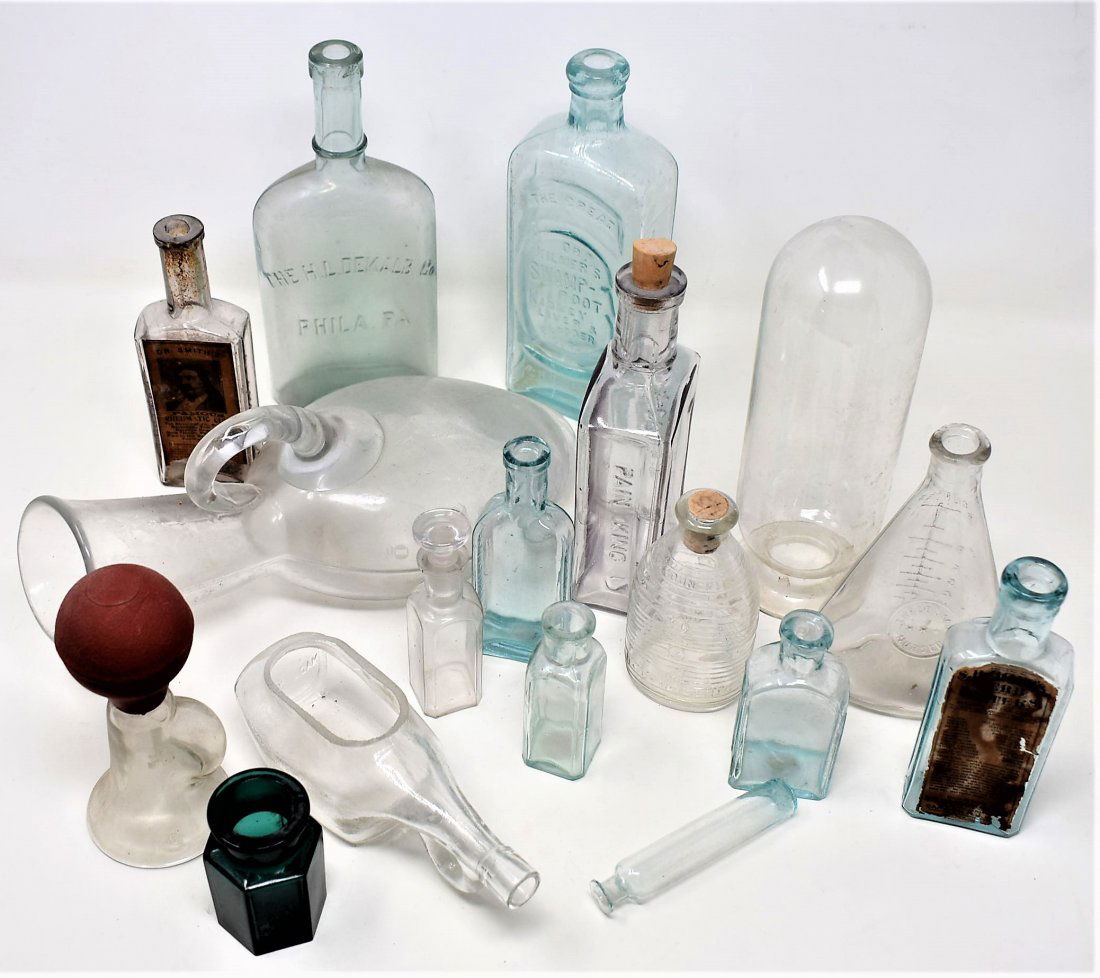 Group of Bottles, Lab Glass, Urine Bottle, Breast Pump (1 of 2)