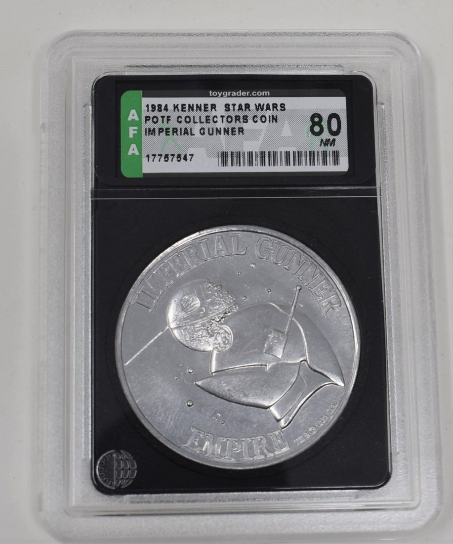 Imperial Gunner Star Wars POTF 1984 Collectors Coin: Imperial Gunner Star Wars POTF 1984 Collectors Coin AFA Graded 80 NM - hard to find coin from the set in great shape and already graded and ready for your collection!!