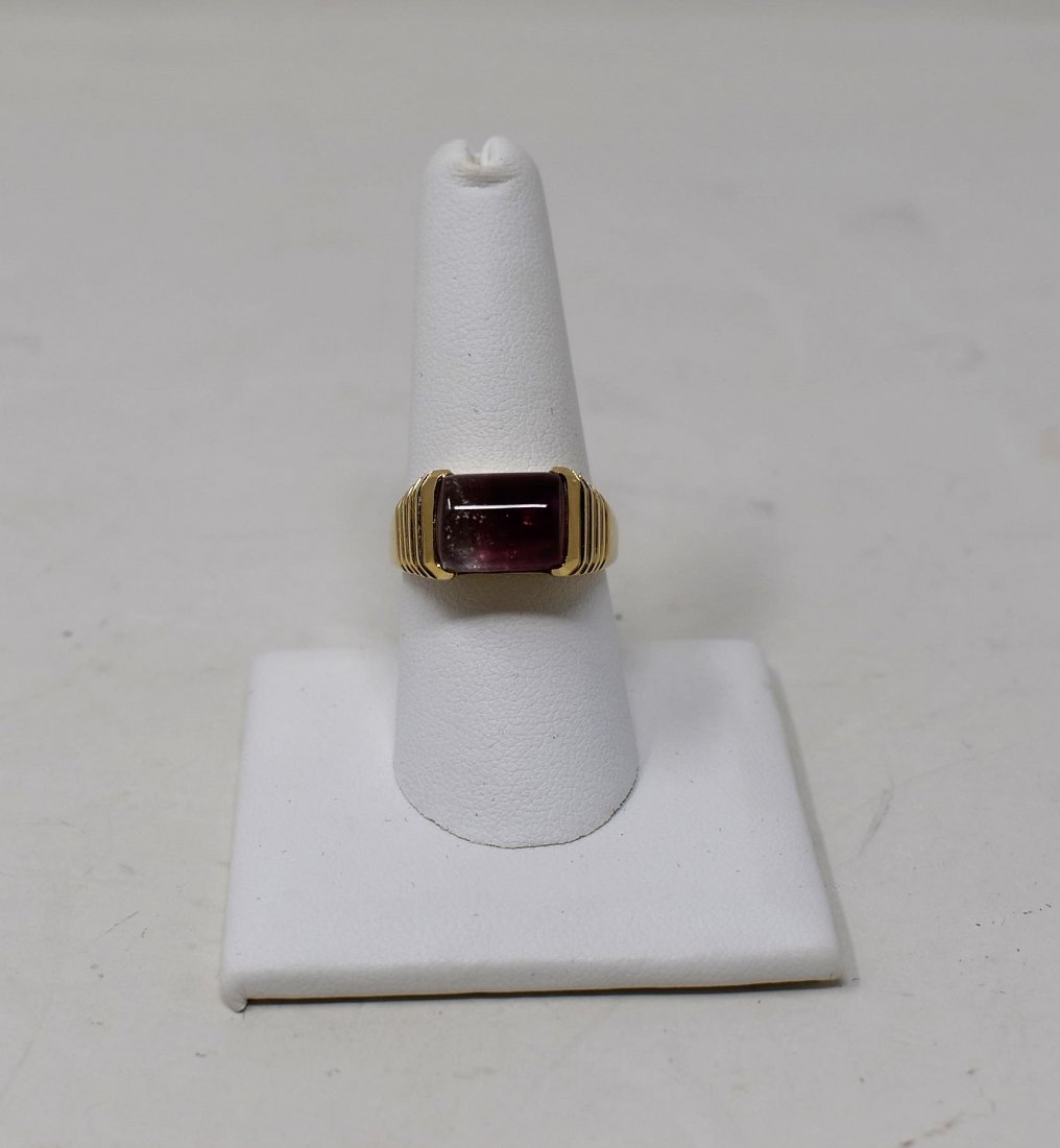 14K Gold & Gemstone Ring: size 8.5, 10 grams