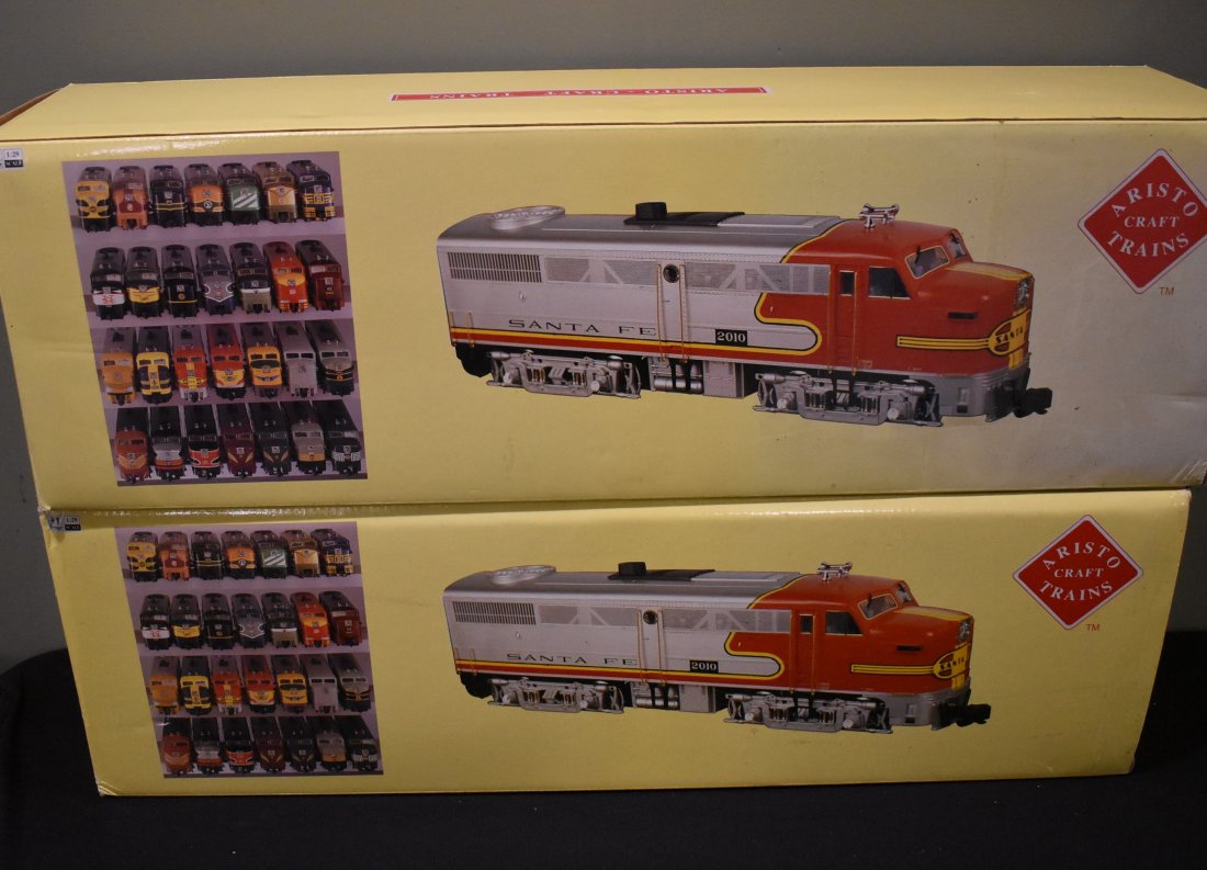 2 Aristocraft Santa Fe Alco FA-1 Diesel Locomotives NEW: A Lot of 2 Aristocraft G Gauge ATSF Santa Fe Alco FA-1 Diesel Locomotive 22310 & 22010. Both come NEW in box
