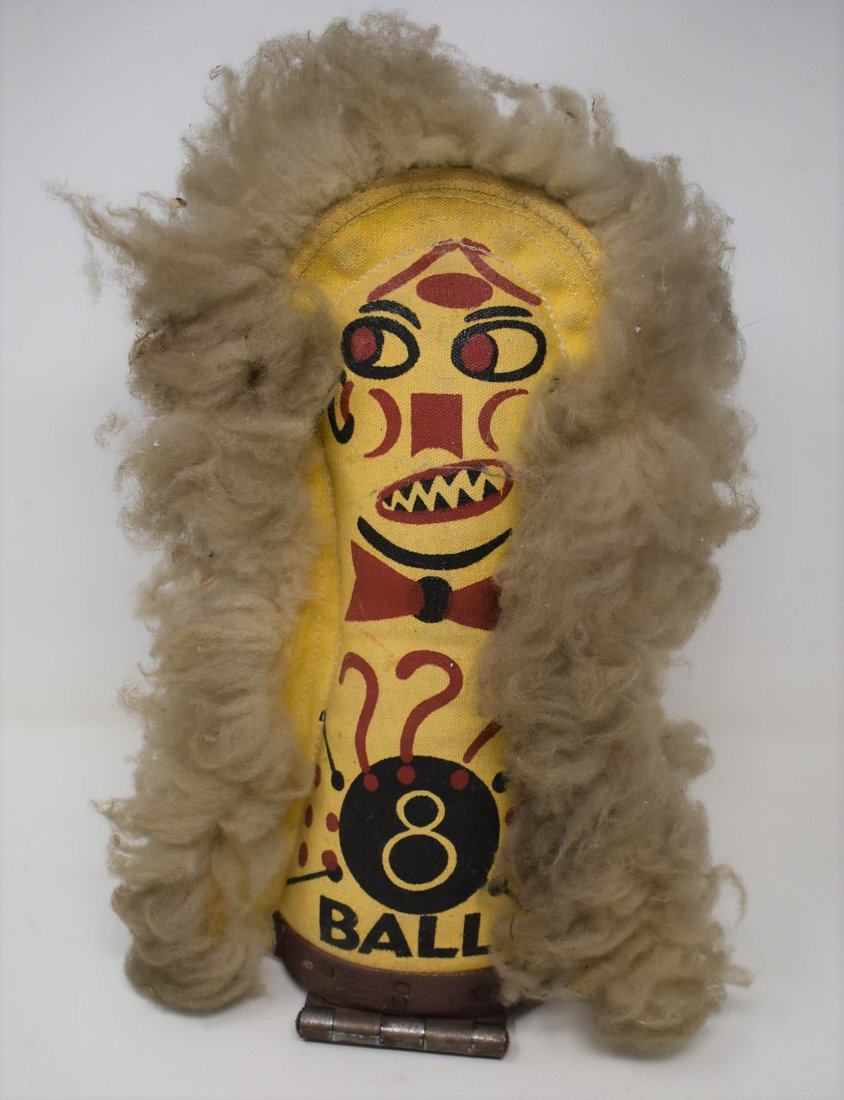 Vintage Carnival Knock Down Toy Clown 8 Ball: Vintage Carnival Knock Down Toy Clown, 8 Ball, measures 12"