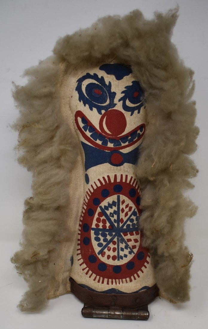 Vintage Carnival Knock Down Toy Clown: Vintage Carnival Knock Down Toy Clown, measures 12"