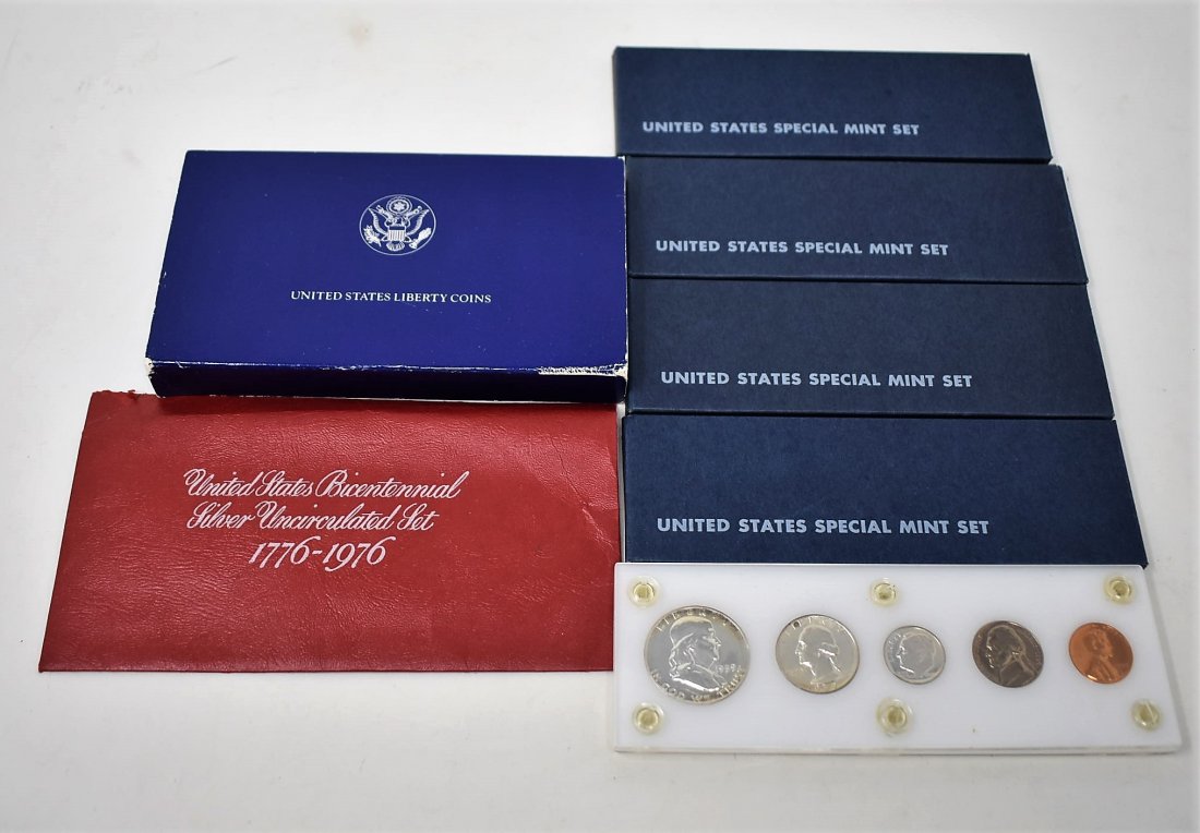 Assorted U.S. Mint Coin Sets: A Group of Assorted United States Mint Coin Sets, as shown