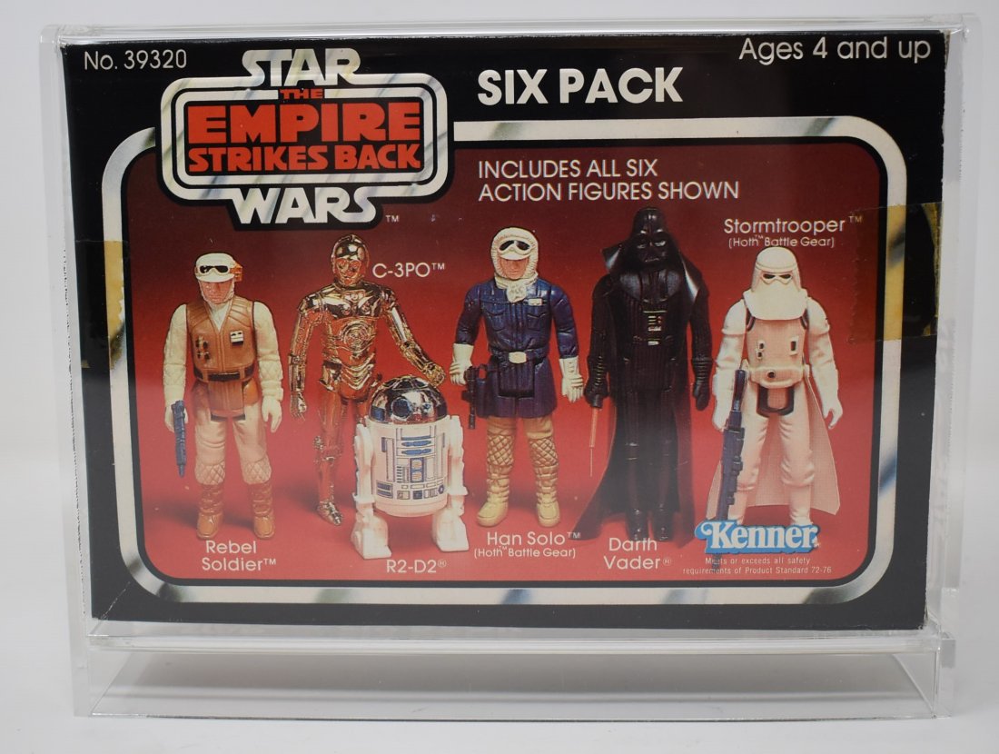Star Wars Empire six 6 pack Red Box New sealed baggies: Extremely RARE - Star Wars Empire Strikes Back ESB 1981 - all figures are here and sealed in original bags, box opened 100% complete - box is in as shown condition, NOT graded, in hard plastic case -
