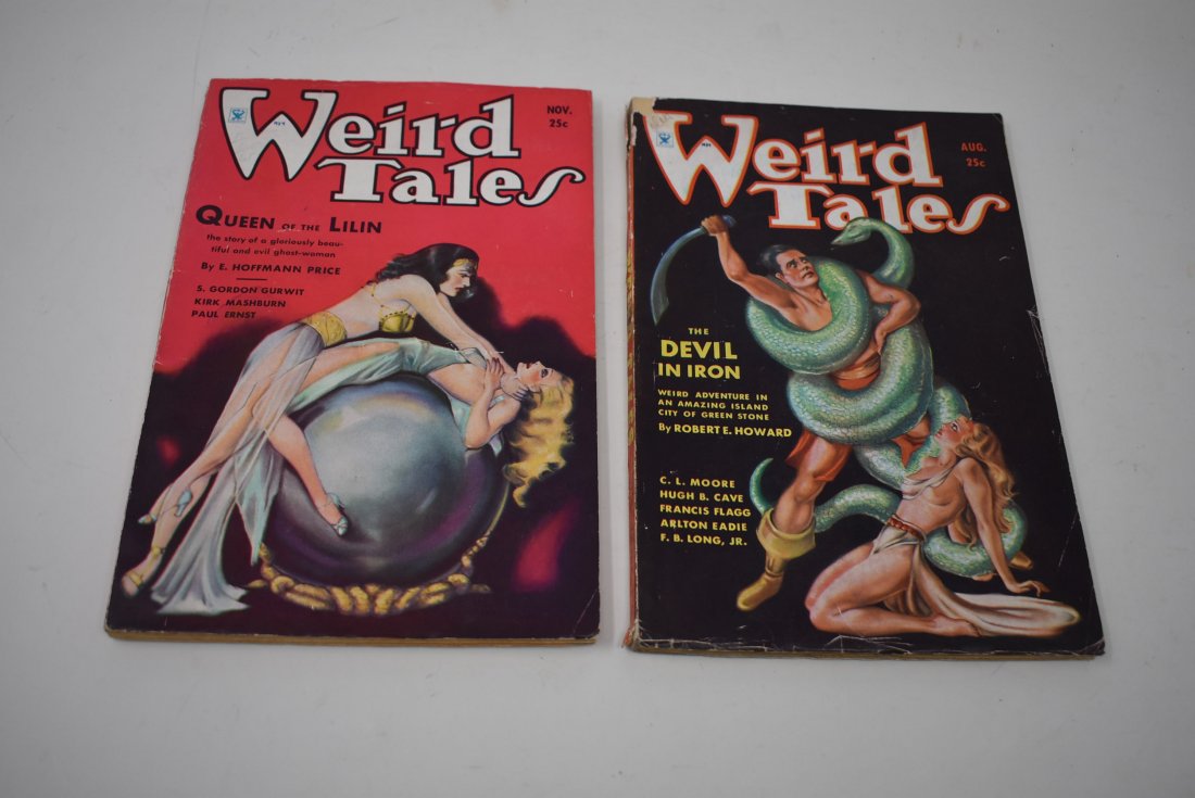 Lot of 2 Weird Tales Magazines 1934: A Pair of 1934 Weird Tales Magazines including November & August.