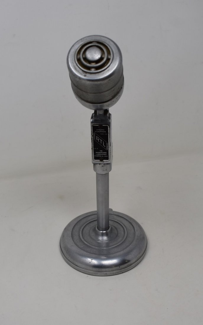 Vintage RTL Type 630 Microphone: Vintage Radiotechnic Laboratory RTL Type 630 Microphone, measures 9" tall.