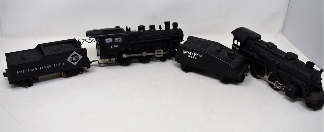 Lot of Lionel & American Flyer Locomotive and Tender: A Lionel and an American Flyer Locomotive and Tender