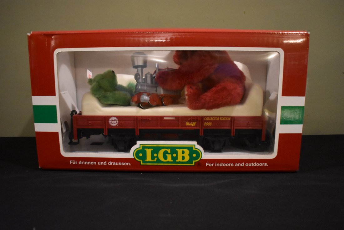 LGB Limited Edition Steiff Bear Car 43100: LGB G Scale Limited Edition Steiff Bear Car, 43100 in original box.
