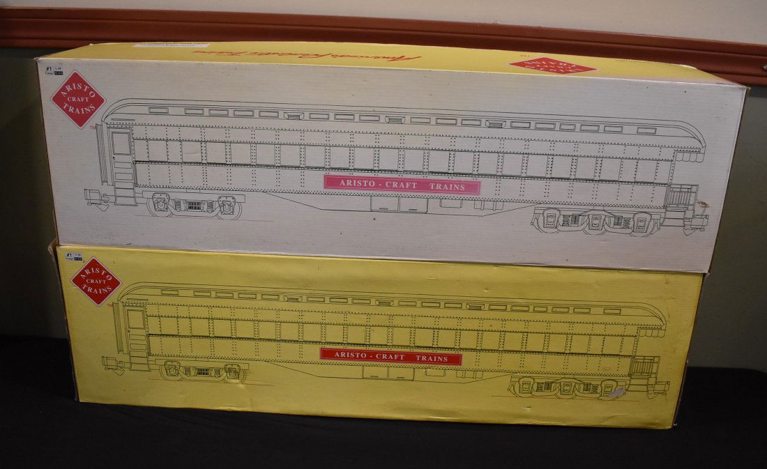 Lot of 2 Aristocraft G ATSF Heavyweight Passenger Cars: A Lot of 2 Aristo Craft Sanfa Fe Heavyweight Passenger Cars including 31811 Point Lobos Pullman and 31311.