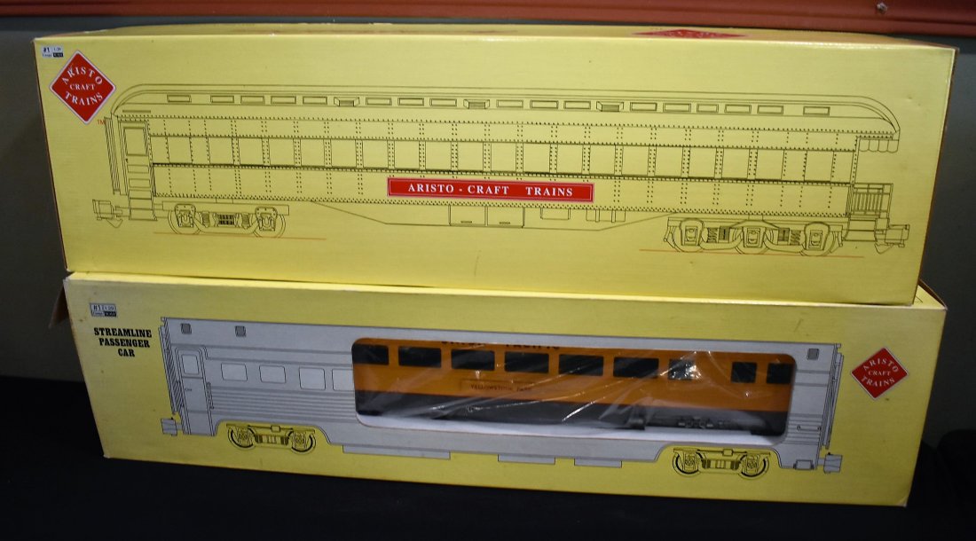 2 Aristocraft G UP Passenger Cars: A Lot of 2 Aristocraft Union Pacific Passenger Cars.