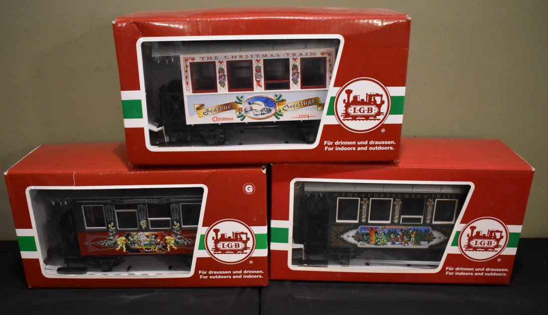 Lot of 3 G Scale LGB Christmas Passenger Cars (1 of 2)