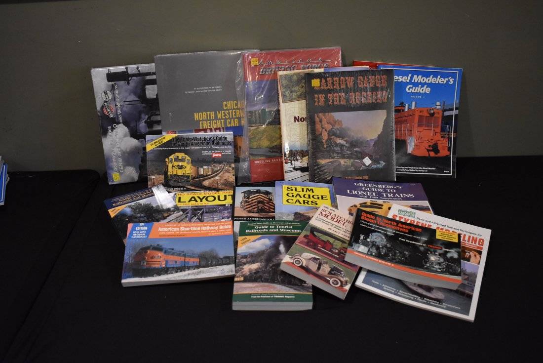 Lot of 18 Railroad Train Books/Publications: A Group of 18 Railroad Train Books and Publications. All are new