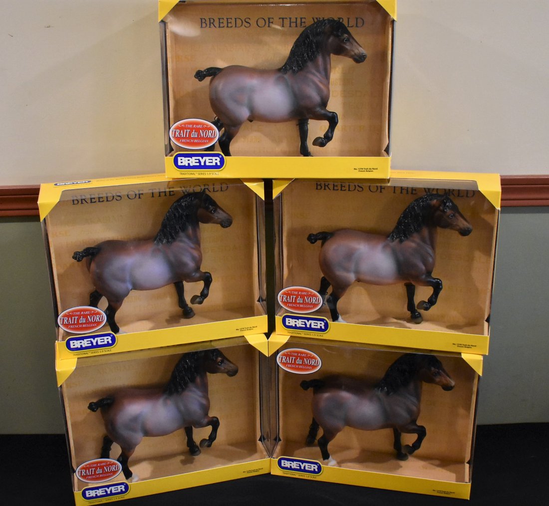 Lot of 5 Breyer Trait du Nord Horses NEW IN BOXES: Lot of 5 Breyer Trait du Nord Horses, new in boxes