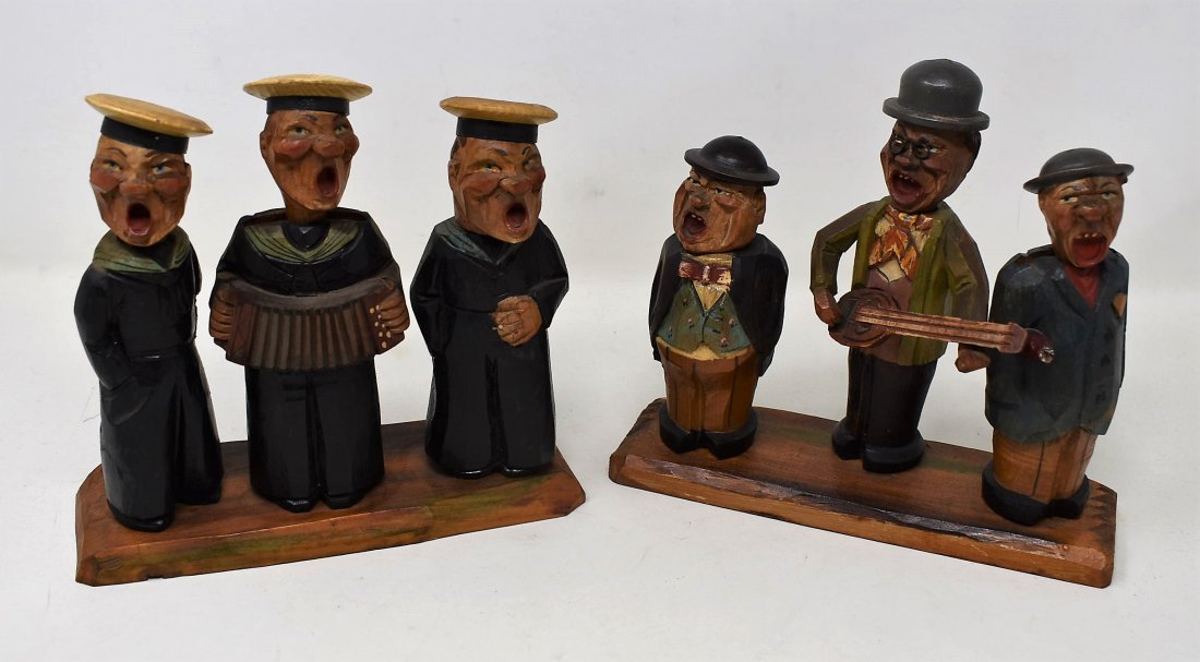 Pair of Vintage Carved Barware: Pair of Carved Barware