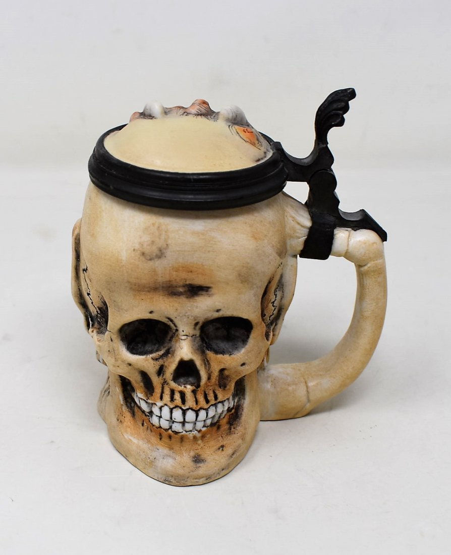 4/10 liter Bohne devil skull character stein: mint 4/10 liter split decoration skull - devil character steinmeasures 5"