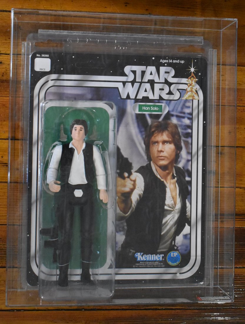 Gentle Giant Star Wars Jumbo Han Solo Small Head AFA 9: 2011 Gentle Giant Star Wars Vintage Collection Jumbo 12-Inch Han Solo Small Head AFA 9.0 #23973025