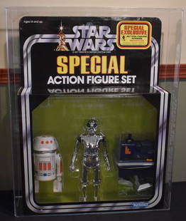 Gentle Giant Star Wars Jumbo Droid Set 3-Pack AFA 8.0: 2015 Gentle Giant Star Wars 12-Inch Vintage Jumbo Droid Set 3-Pack AFA 8.0 - AFX Exclusive - case measures 28X22X6