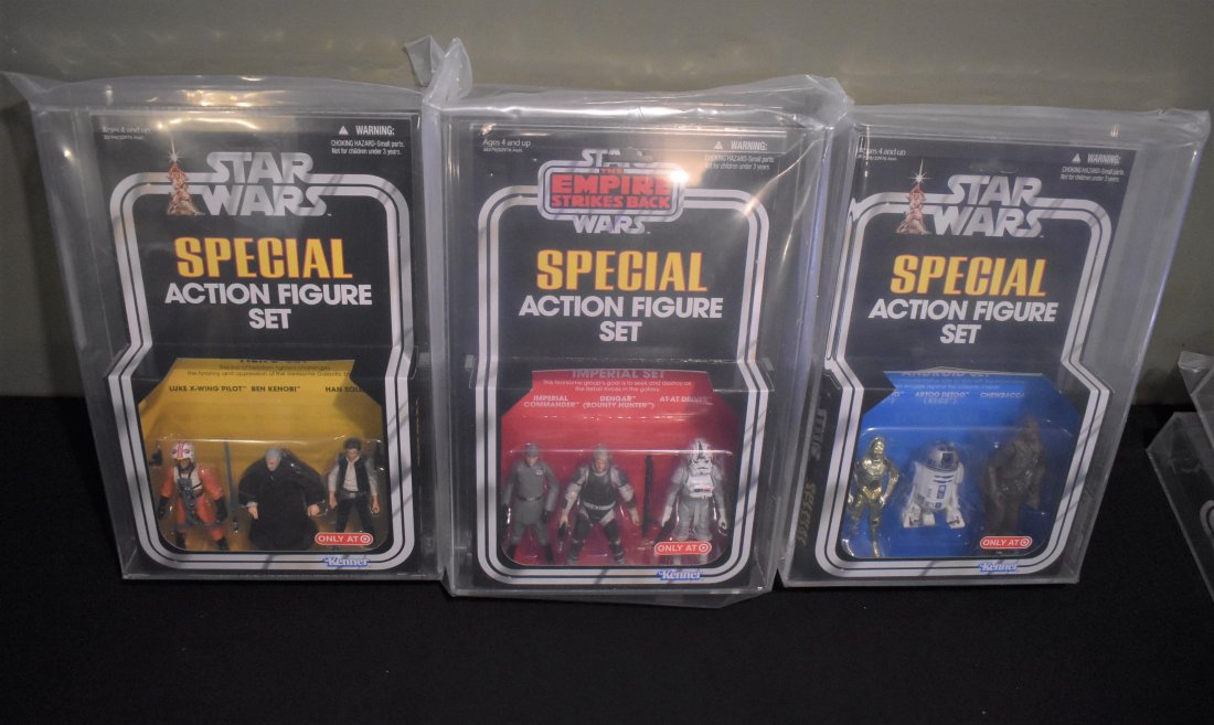 3 AFA Graded Target Ex. Star Wars 3 Packs AFA 8.5-9.0: 3 AFA Graded Target Ex. Star Wars 3 Packs AFA 8.5-9.0 - Lot of 3 already graded and ready to add to your collection.