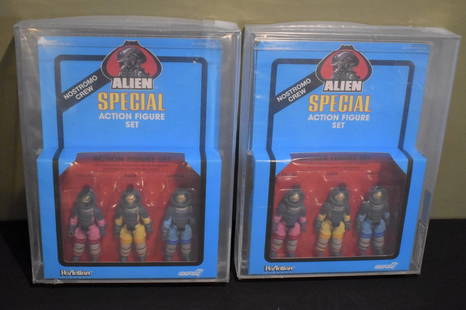 Super 7 Alien Reaction Nostromo Crew 3 Pack NYCC AFA 85: Lot of 2 Super 7 Alien Reaction Special Nostromo Crew 3 Pack NYCC (New York City Comicon) Graded AFA 85 & 90