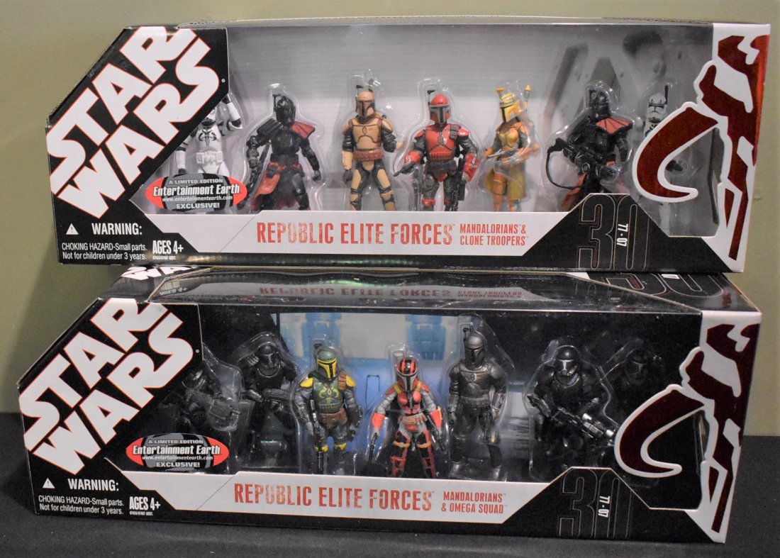 Star Wars Republic Elite Forces Mandalorians Both Sets: Star Wars Republic Elite Forces Mandalorians Both Sets Omega Squad & Clone Troopers.