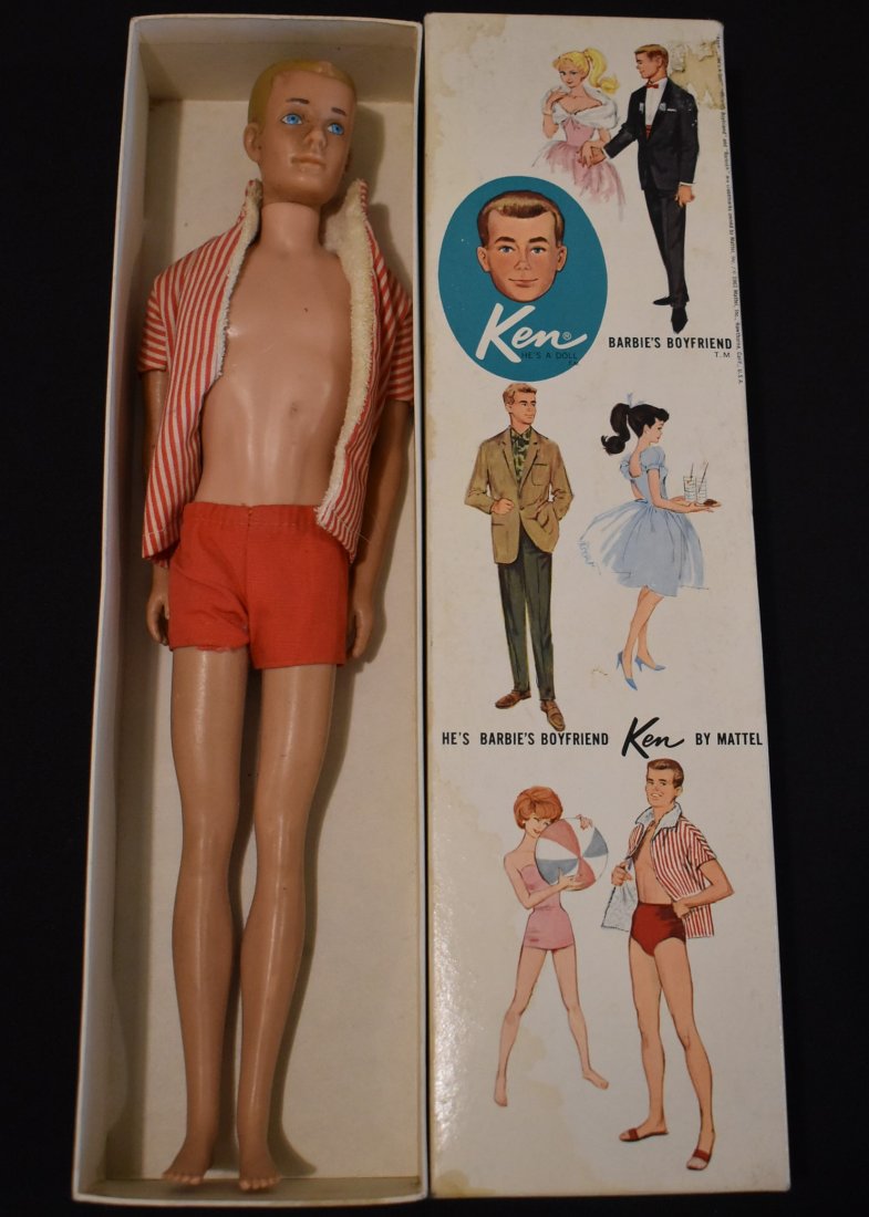 Early Blonde Ken Barbie Doll w/ Original Box: Early Blonde Ken Barbie Doll w/ Original Box - condition as shown in the picture, please see them.
