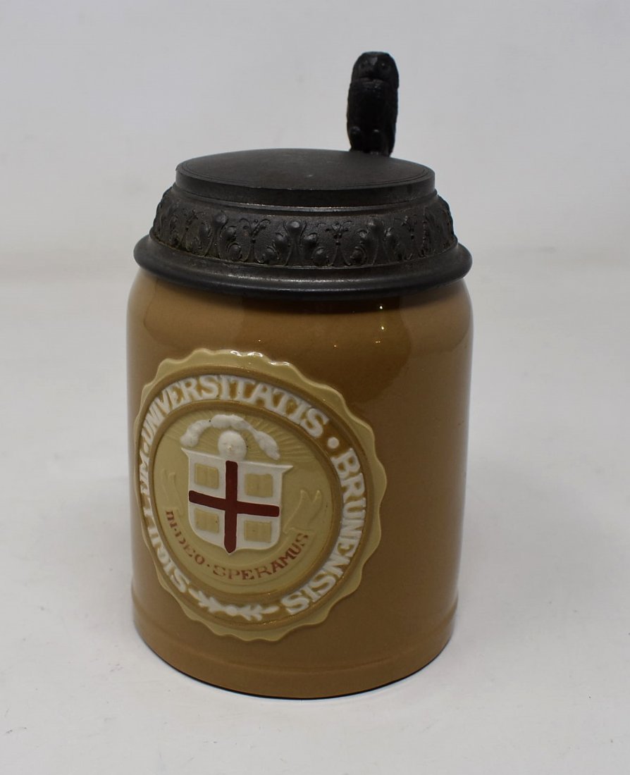 Mettlach 2772 brown university stein 1/2 Liter (1 of 7)