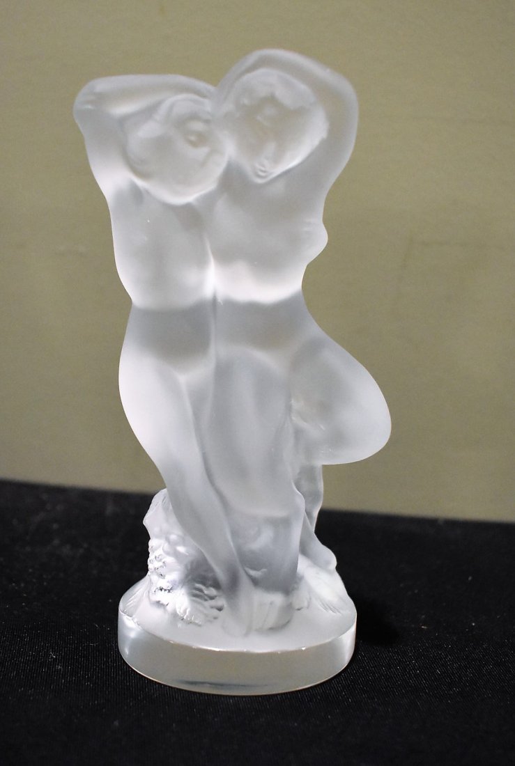 Lalique Crystal 2 Nudes Figure Paperweight (1 of 5)