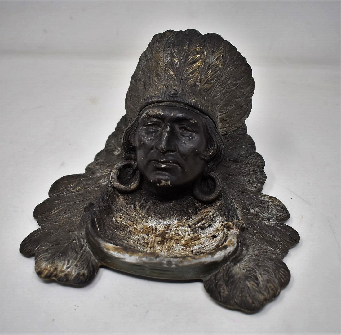 RARE Large Vintage Indian Ink Well (1 of 5)