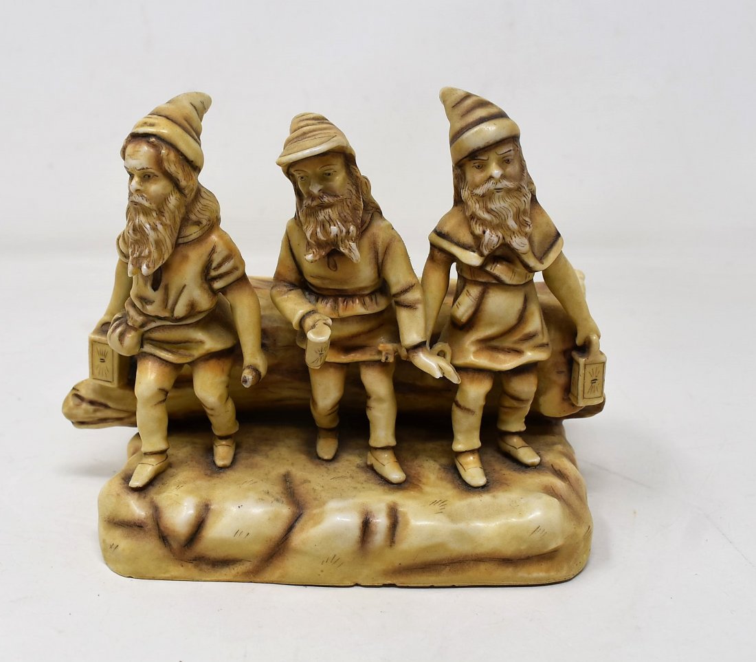 Ernst Bohne Sohne EBS 3 Gnomes on Log Porcelain (1 of 7)