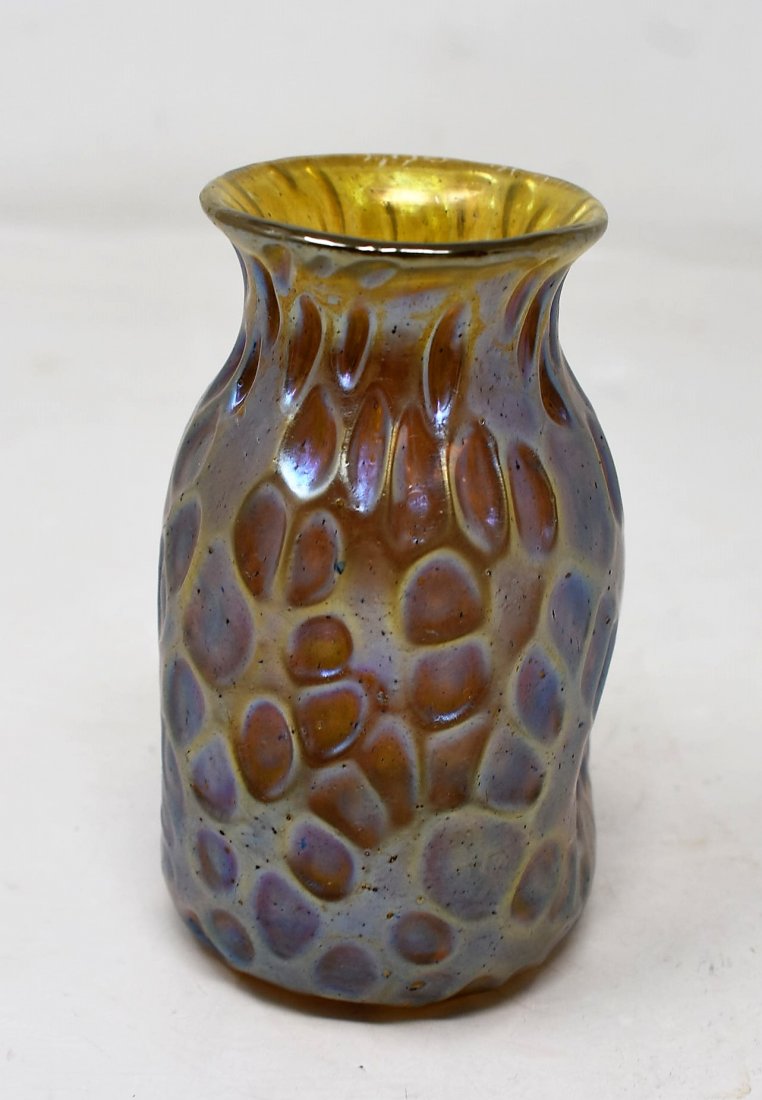 Antique Loetz Small Iridescent Art Glass Vase (1 of 4)