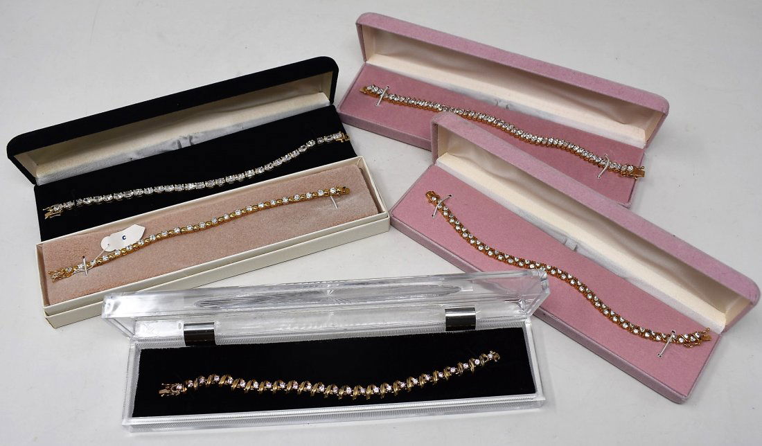 Lot of 5 Sterling Silver CZ Tennis Bracelets (1 of 4)