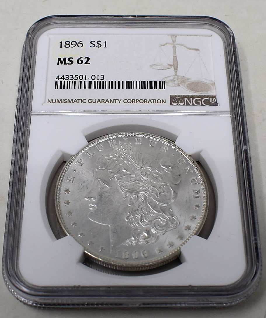 1896 Morgan Silver Dollar NGC MS62 (1 of 3)