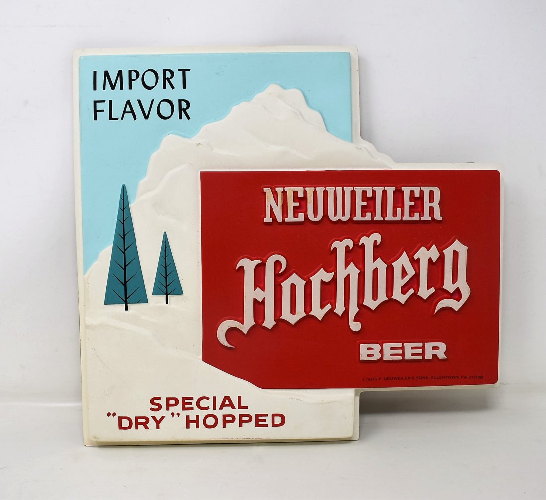 Vintage Neuweiler Hochberg Beer Advertising Sign (1 of 3)