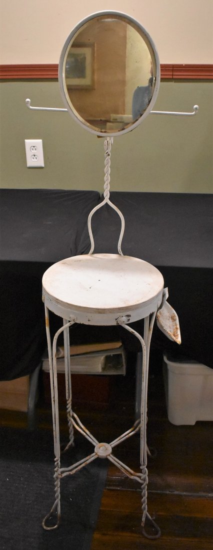 Vintage Wire Barber Shaving Mirror Stand (1 of 4)