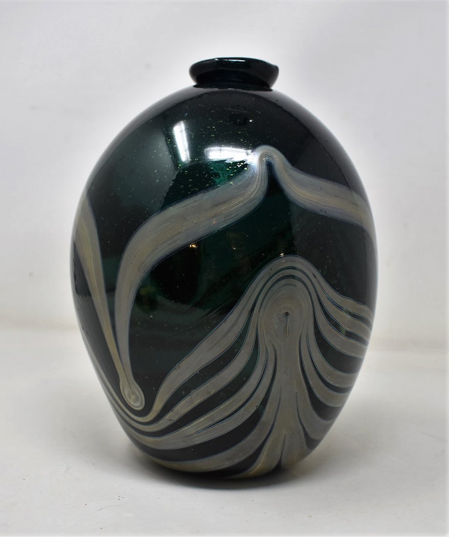 Early Charles Lotton Art Glass Vase (1 of 3)