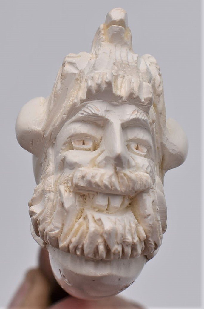 Hand Carved Meerschaum Whimsical Norse Wind God pipe (1 of 5)