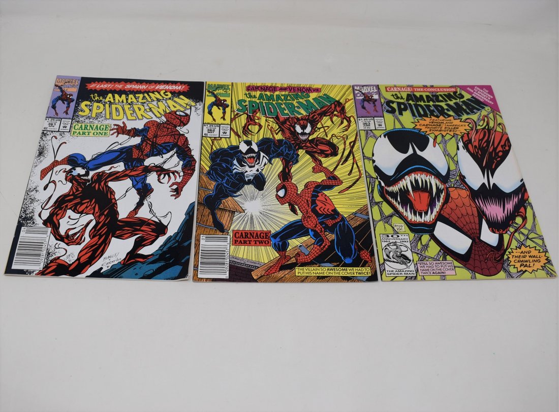 Marvel Amazing Spiderman 361 362 363 1st app Carnage: nice Mid Grade Issues - see photos - corner is slightly rolled on issue 361