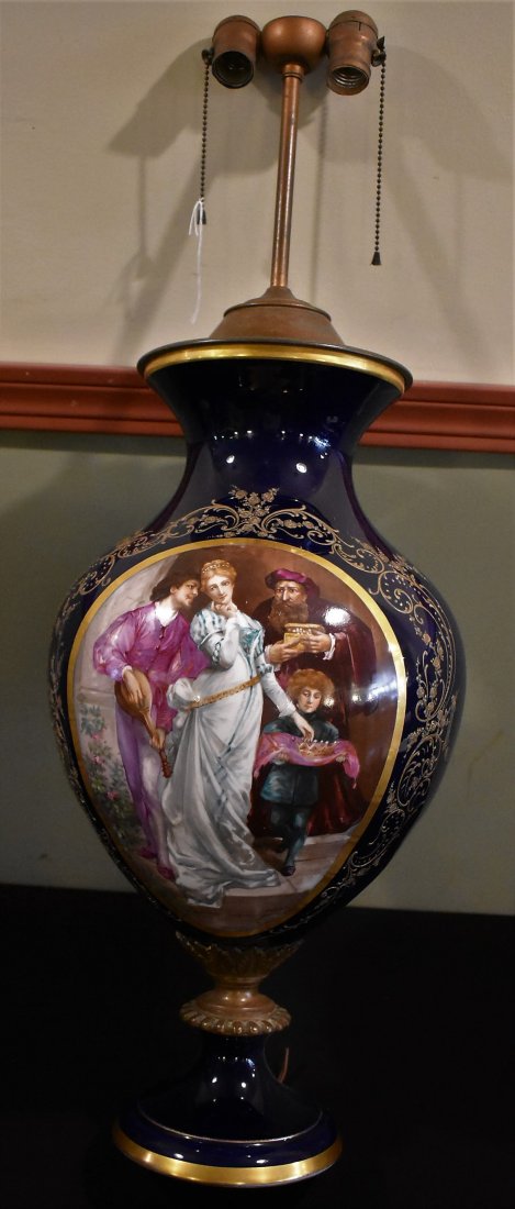 Large Antique Limoges Lamp (1 of 6)