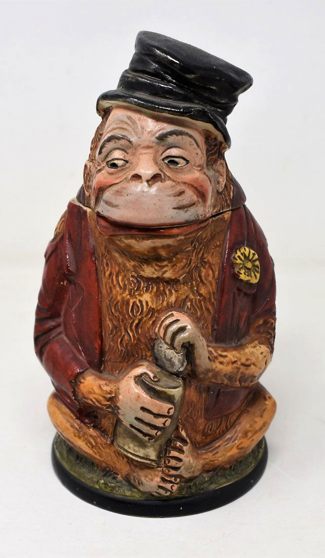 1/2 Liter hobo Monkey Pottery character Beer Stein (1 of 6)