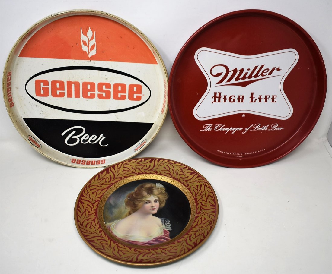 Lot of 3 Vintage Beer Bar Trays (1 of 3)