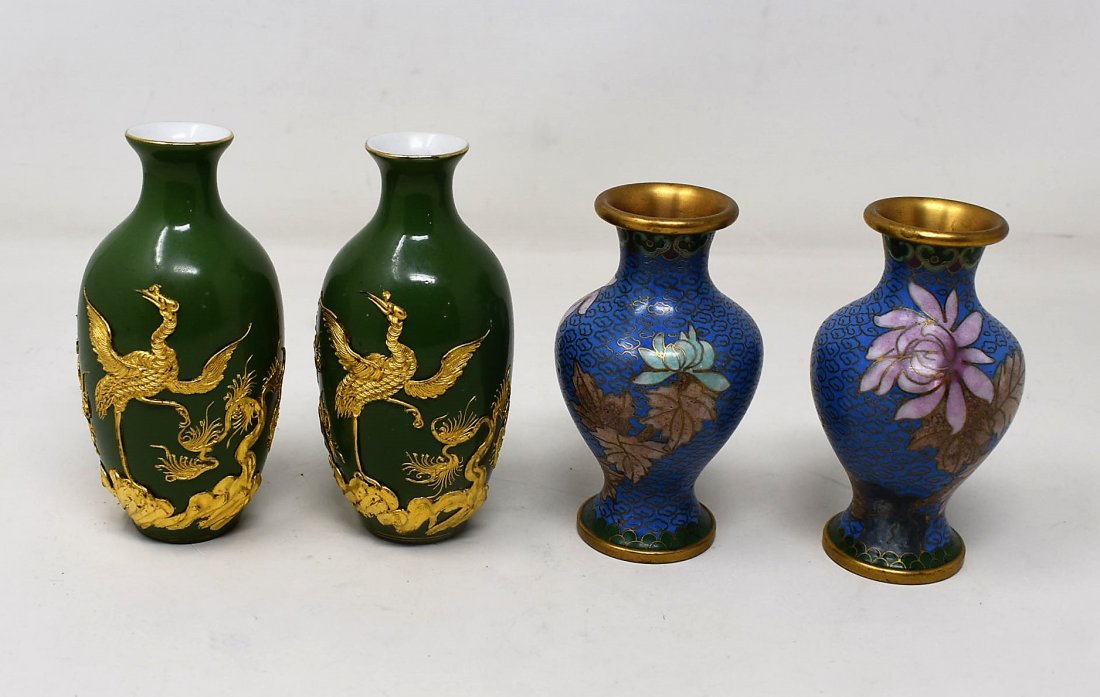 Group of 4 Small Asian Vases (1 of 3)